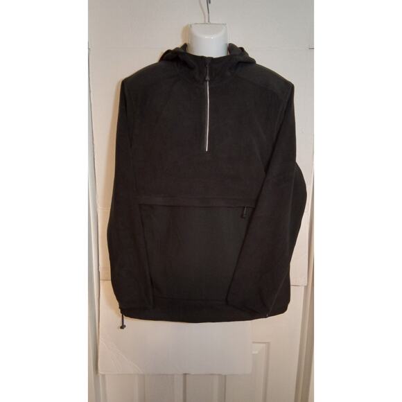Motion Wear 1/4 Zip Black Hoodie Sweatshirt Men's Large - Picture 1 of 5